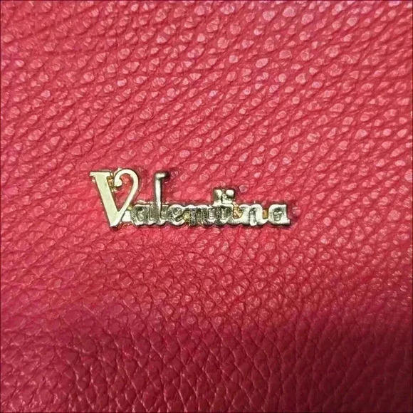 Valentina Crossbody Shoulder Handbag Red Tan Leather - Picture 3 of 7